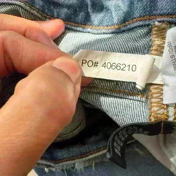 Madewell The High Rise Slim Boy Jean Ripped Frayed Blue Demin Women Size 27 - Picture 9 of 10